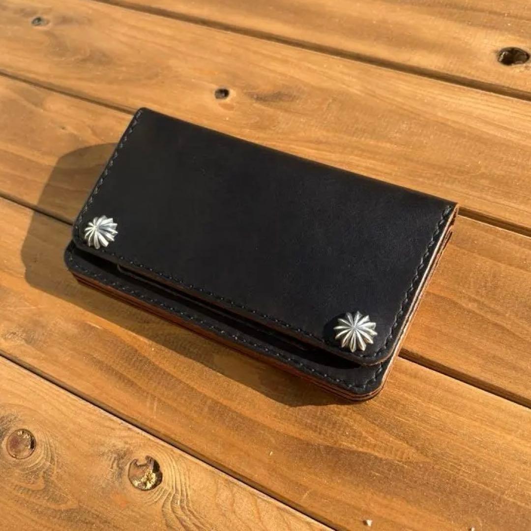 ミドルトラッカーウォレット silver925 茶芯