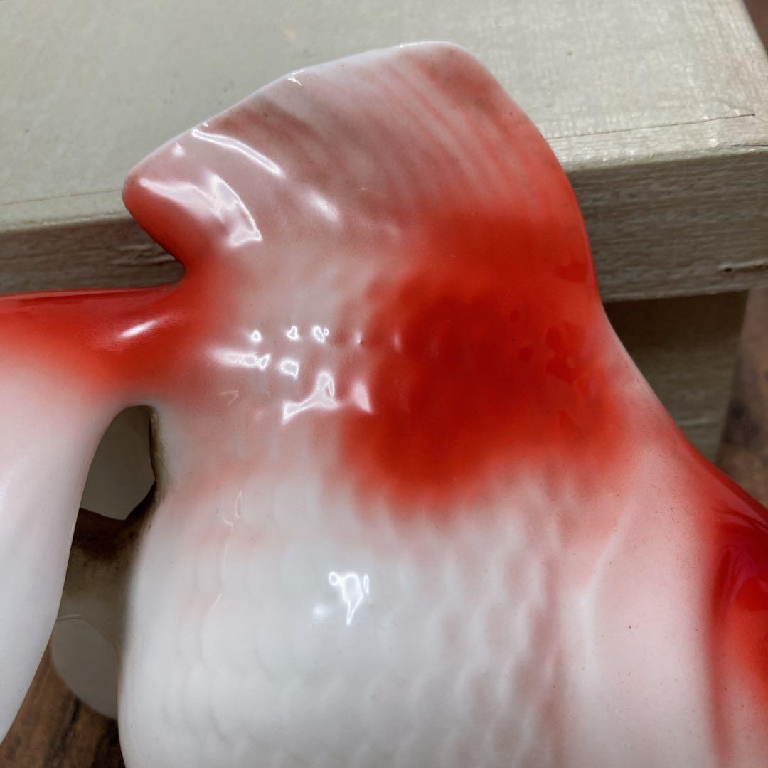 ノリタケ　ボーンチャイナ 金魚 琉金 シカ印　アンティークオブジェ　骨董　レトロ