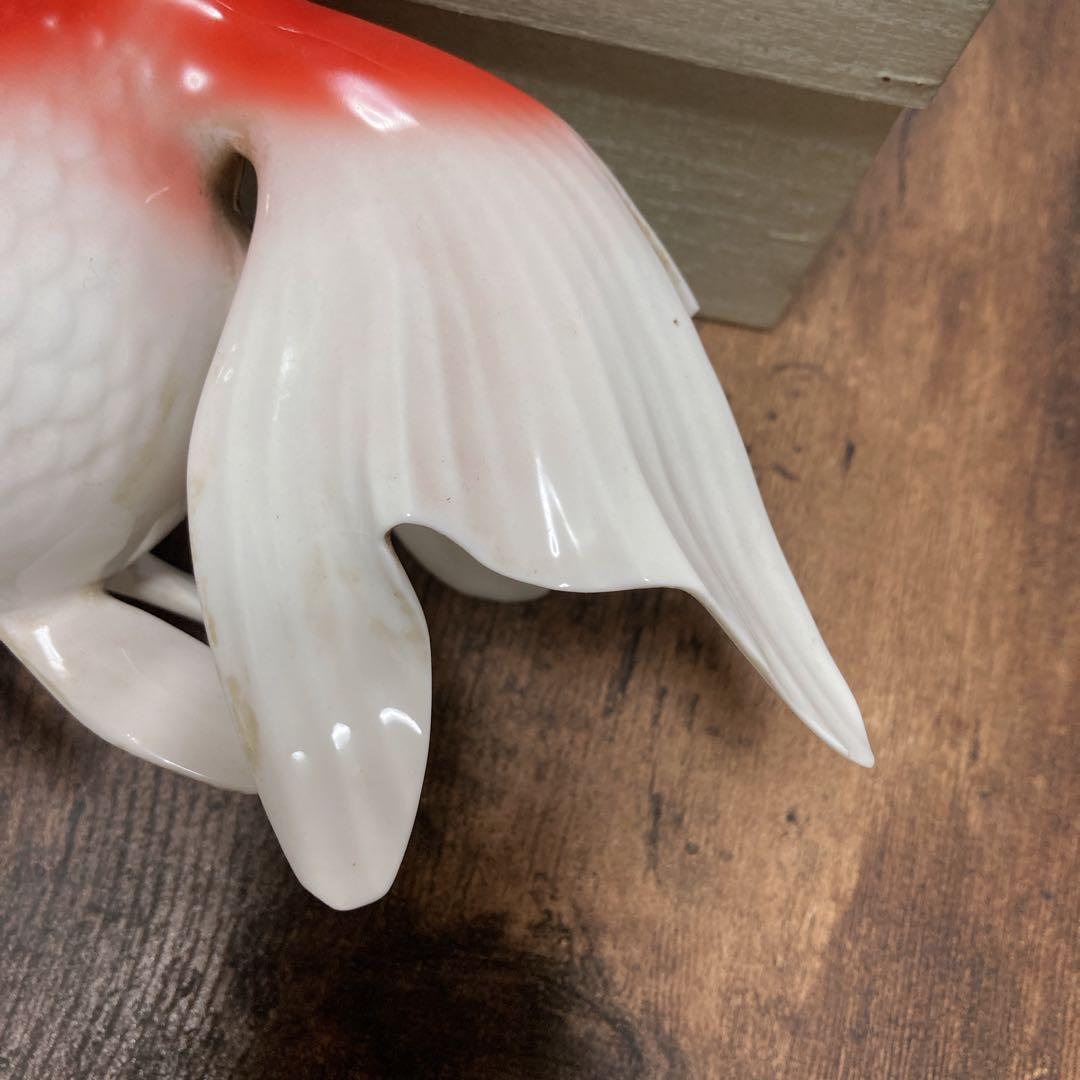 ノリタケ　ボーンチャイナ 金魚 琉金 シカ印　アンティークオブジェ　骨董　レトロ