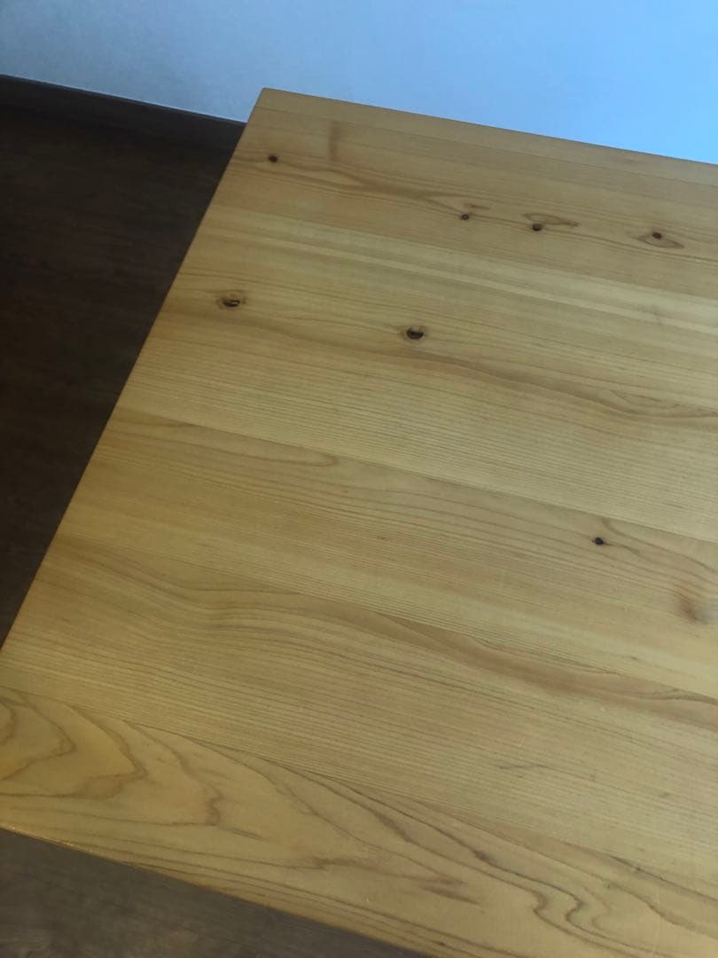 kanademono ウッドテーブル　Square 鉄脚　ホワイト　135×80