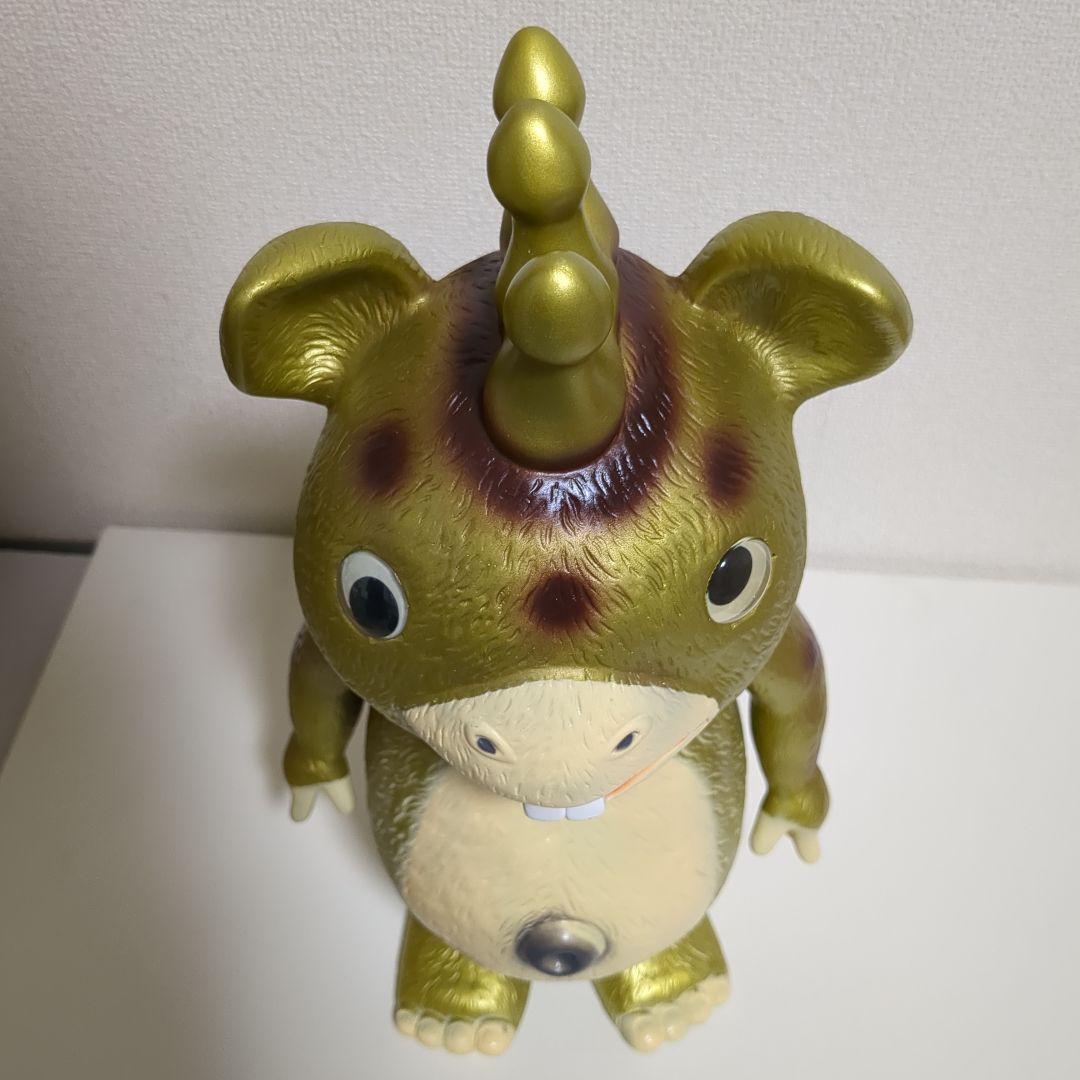 当時物 ジャイアント 快獣ブースカ イヌクマ ソフビ ゴールド 40cm