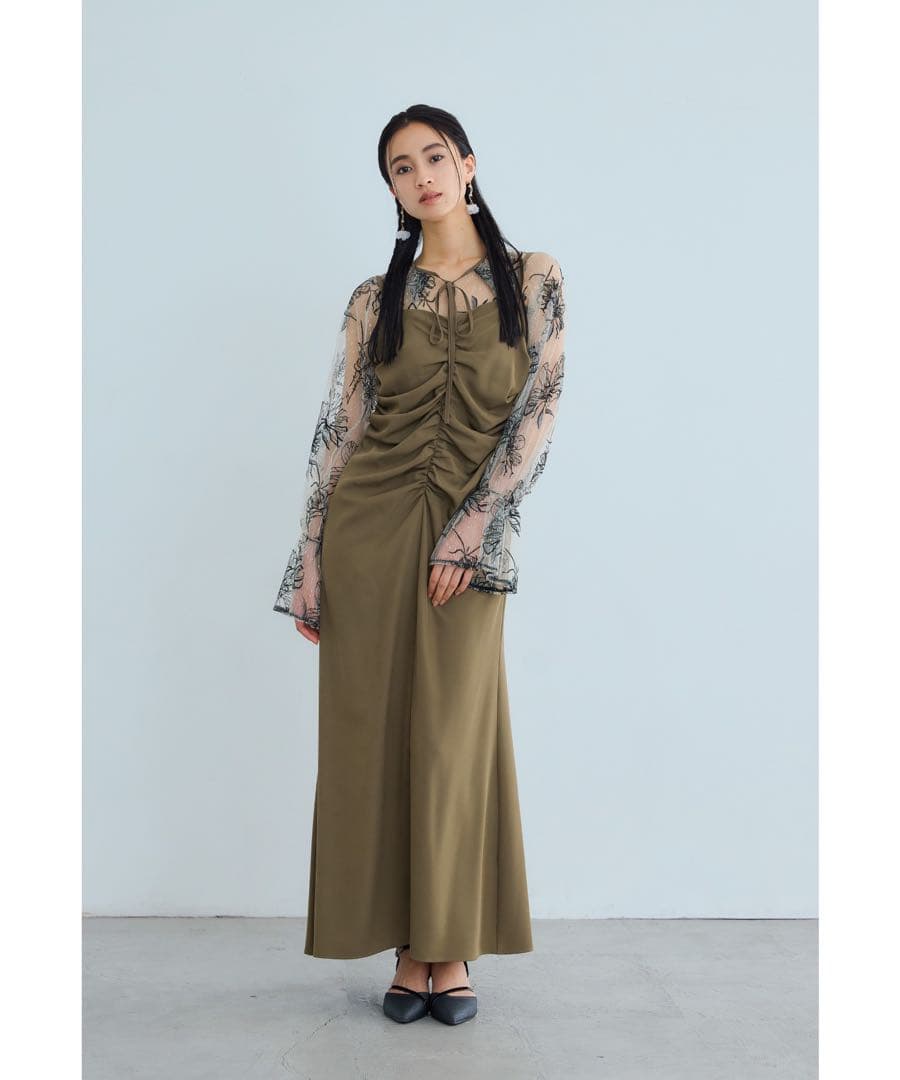 ク★新品★ ニアナMany wayゴールドフラワードレス 2点セット　サンプル品