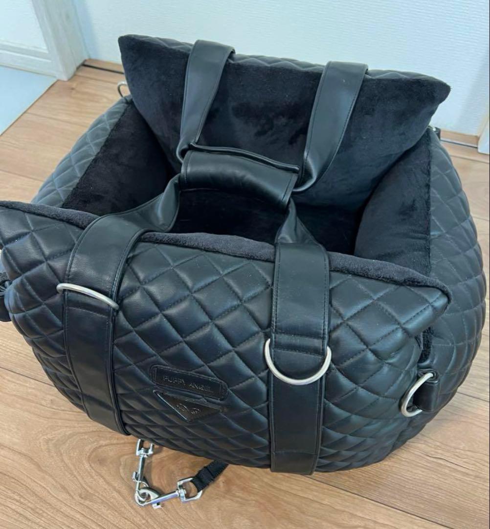 PUPPY ANGEL ブラックペットキャリー ドライブベッド 小型犬Sサイズ