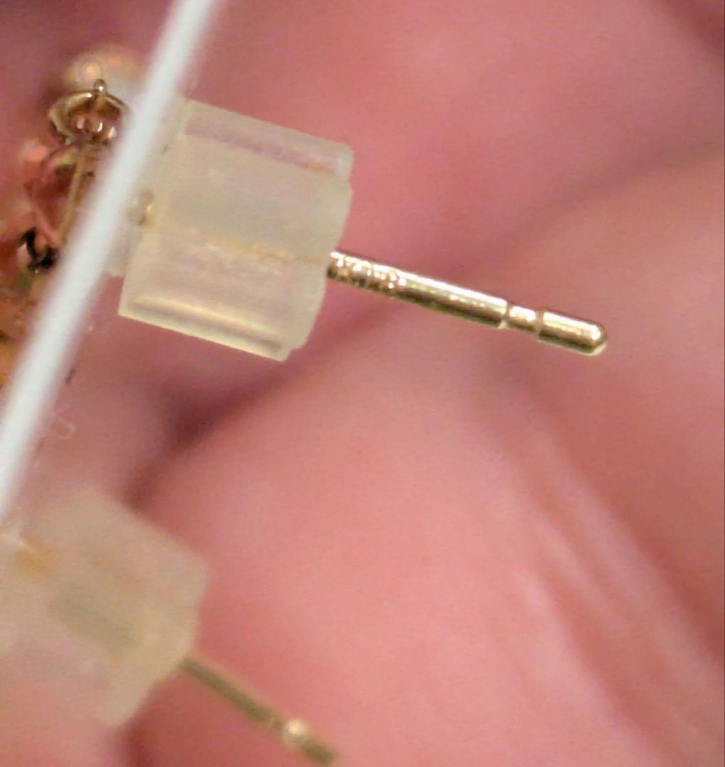 り*え様 ゴールドチェーンオパール18Kピアス