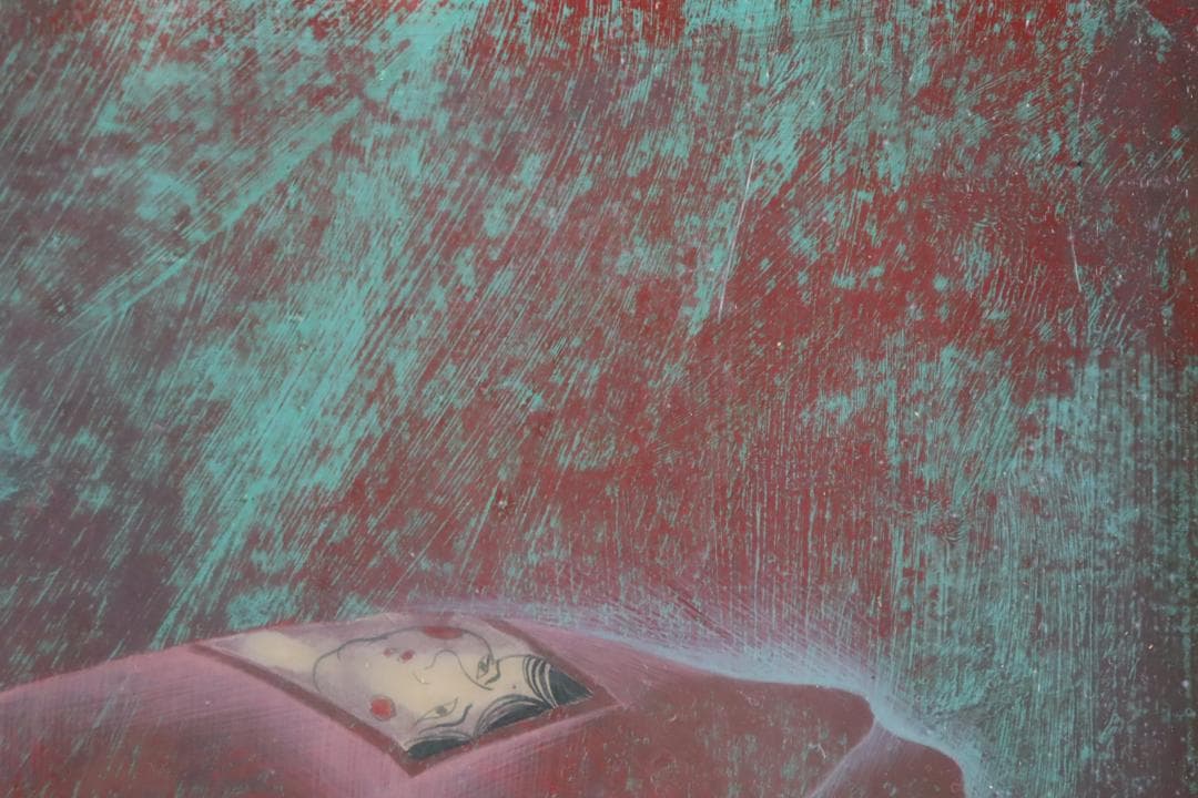 真作保証 智内兄助 「春の気」 アクリル3号 共シール 入手困難作家 希少作品