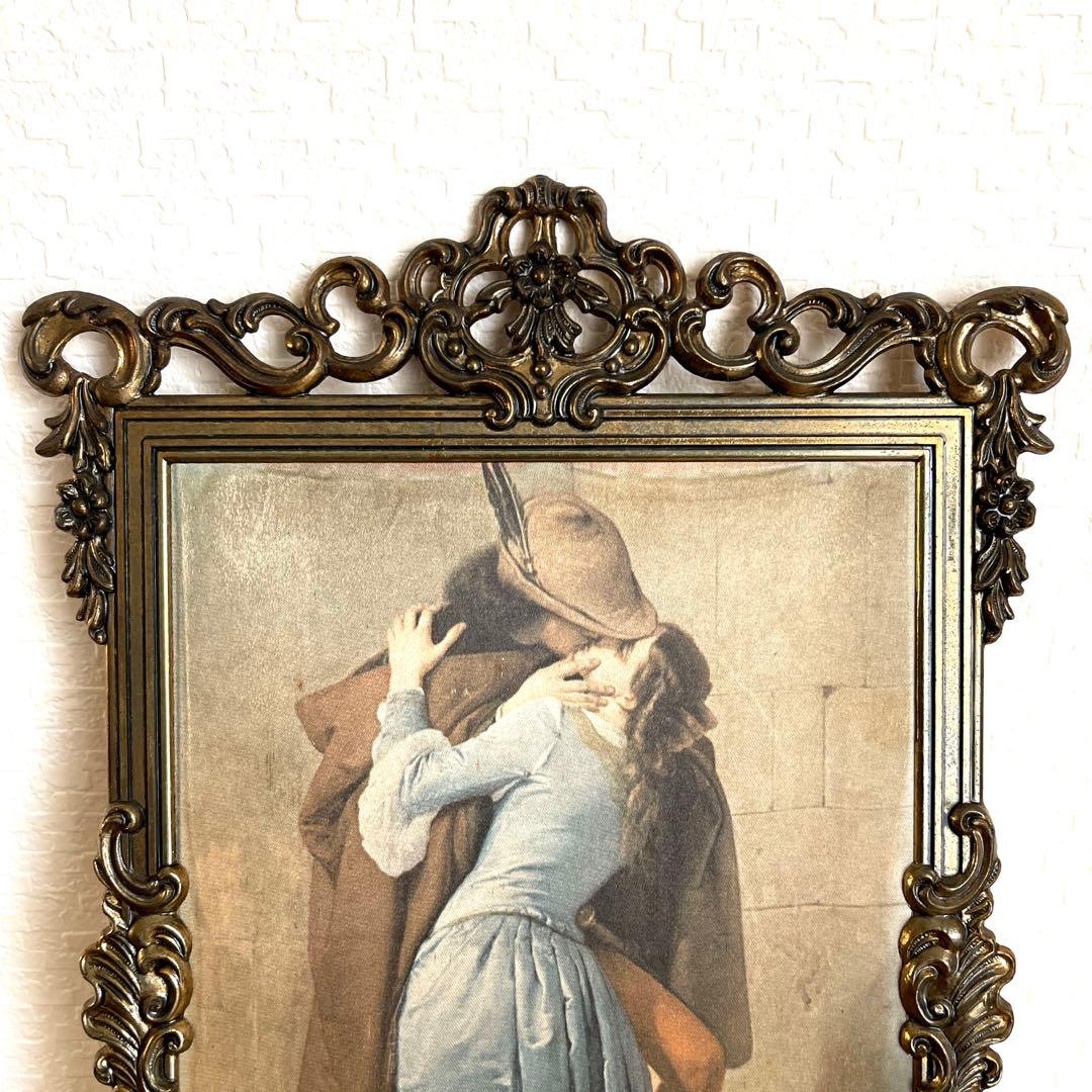 【ヴィンテージ商品】イタリア壁掛けThe Kissフランチェスコ・アイエツ絵画