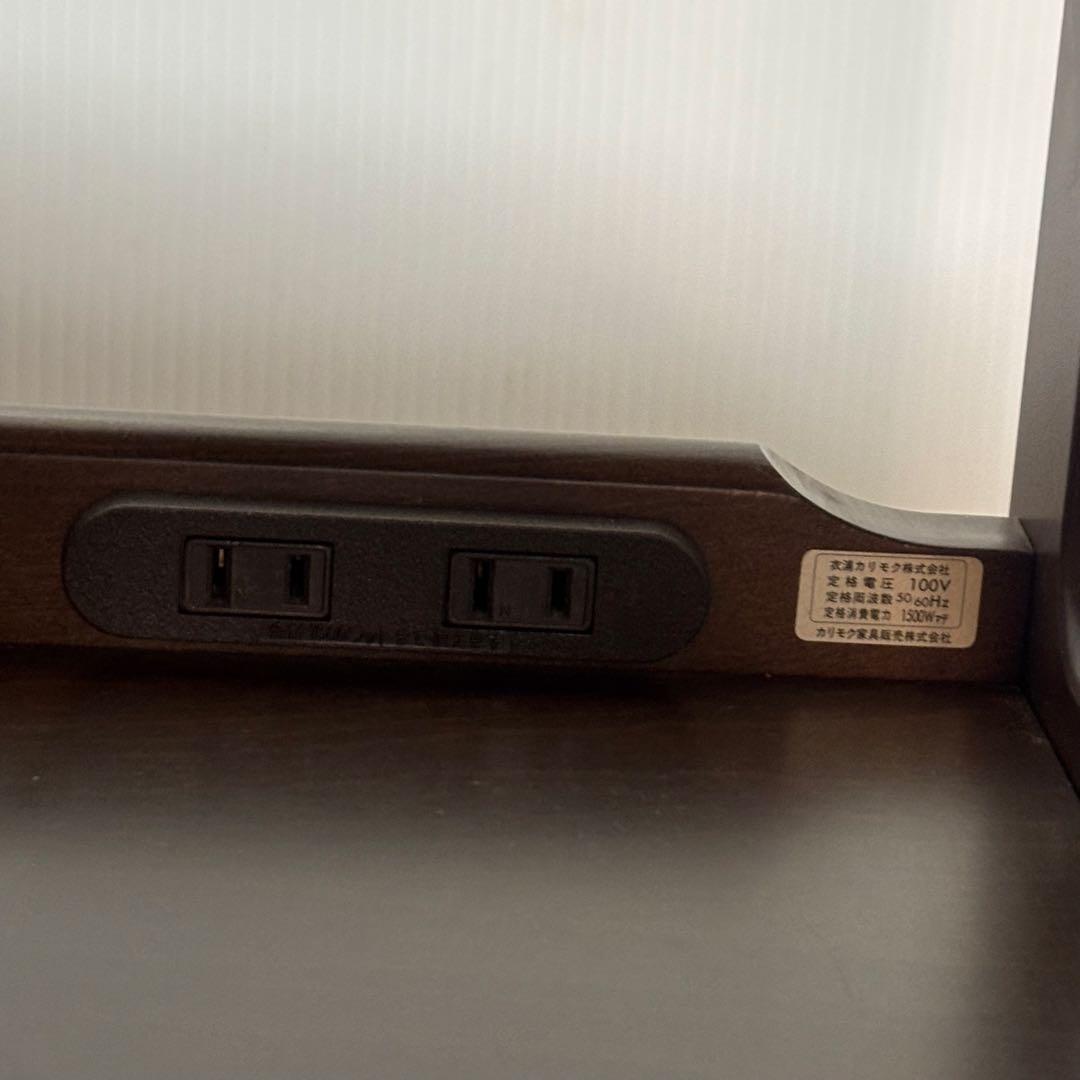 Karimoku カリモク 木製 電話台、FAX台　飾り棚 収納　レンジ台
