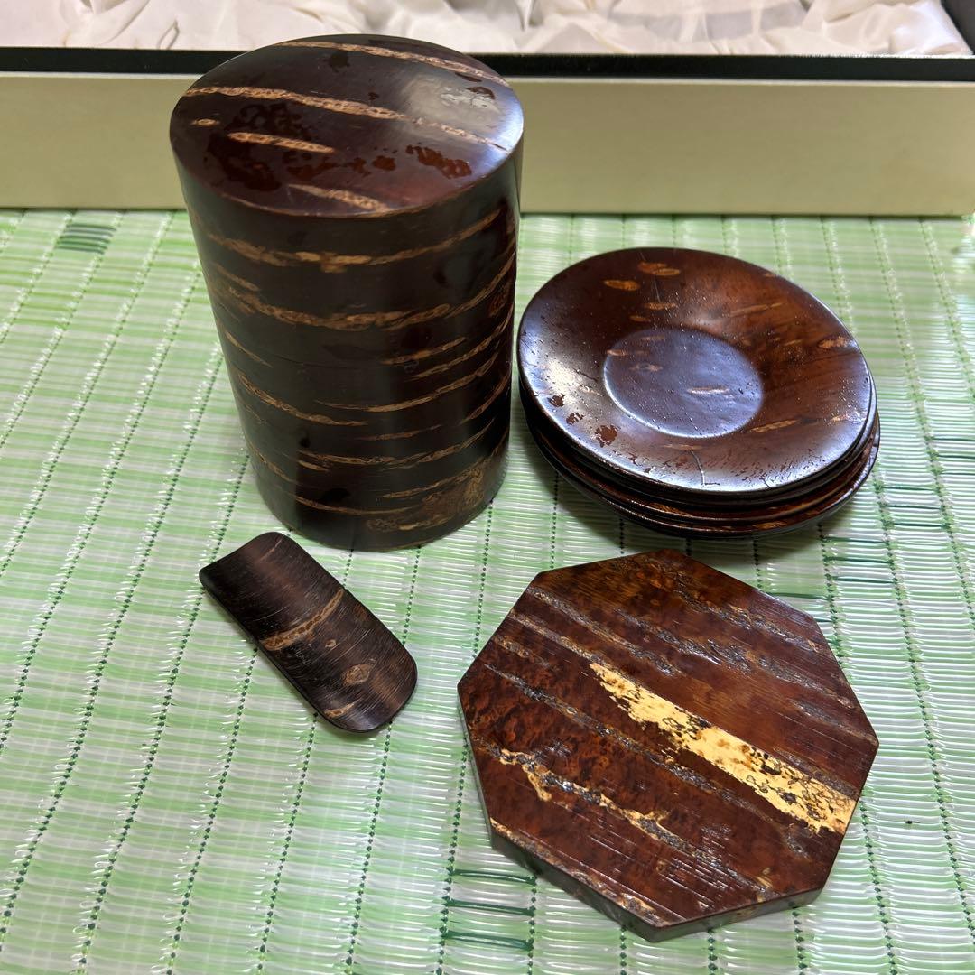 CHERRY CRAFT 桜皮細工　茶道具セット　未使用美品　高級工芸品