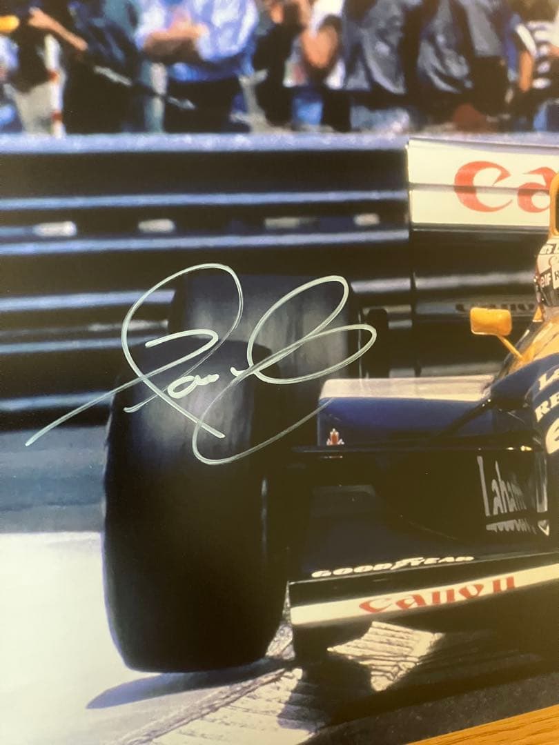 ナイジェル　マンセル　ウィリアムズ　ルノー　直筆サイン　証明書付き　モナコGP