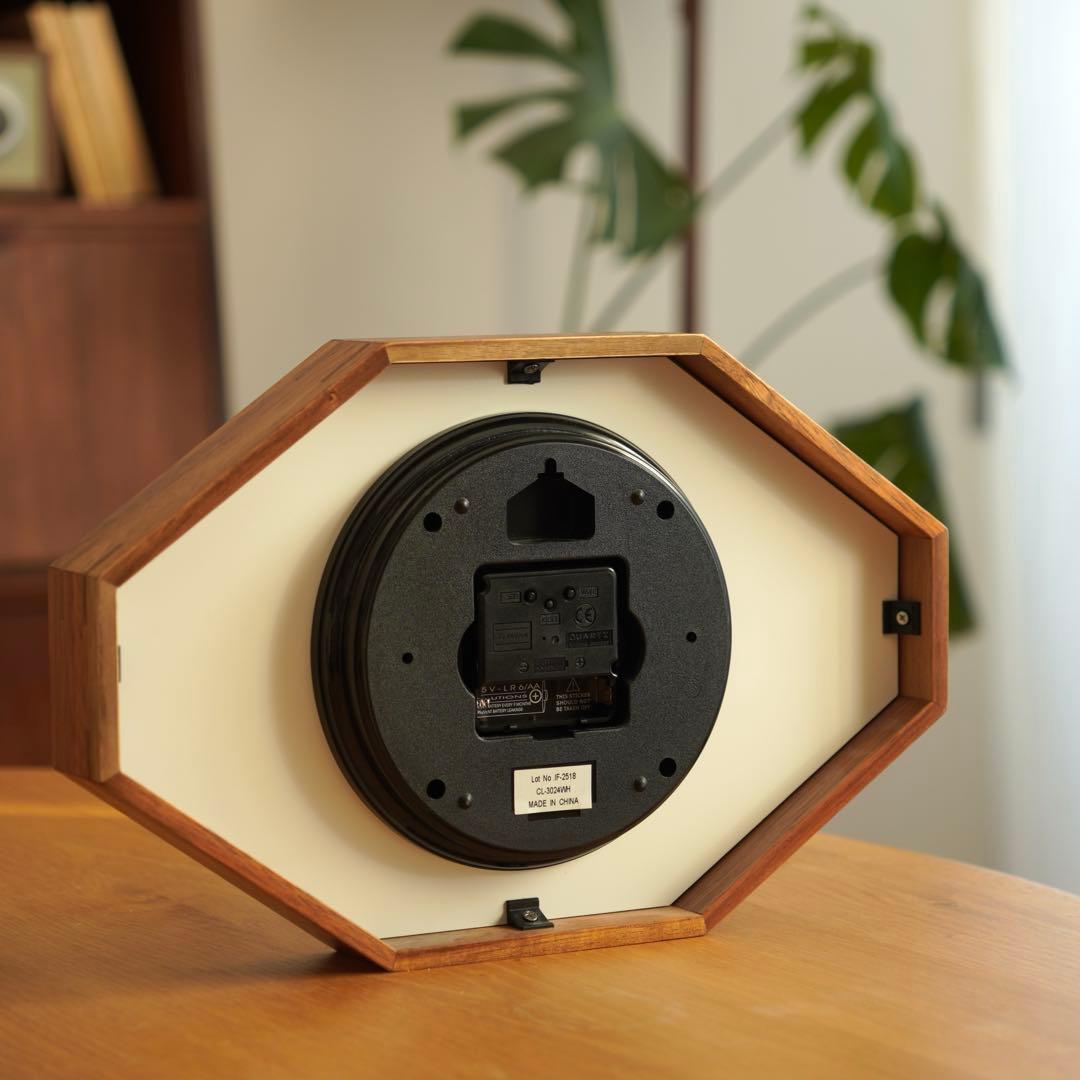 掛け時計 電波時計 インターフォルム ウォールクロック ホワイト