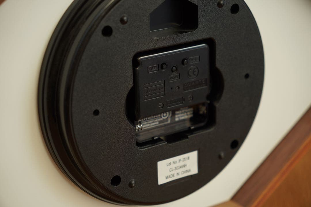 掛け時計 電波時計 インターフォルム ウォールクロック ホワイト