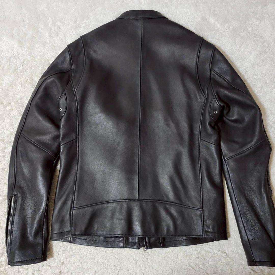 美品✨ ユナイテッドアローズ ラムレザー シングルライダース 羊革 ブラック L