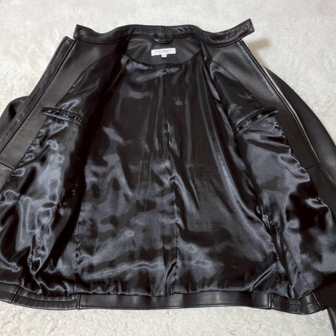 美品✨ ユナイテッドアローズ ラムレザー シングルライダース 羊革 ブラック L