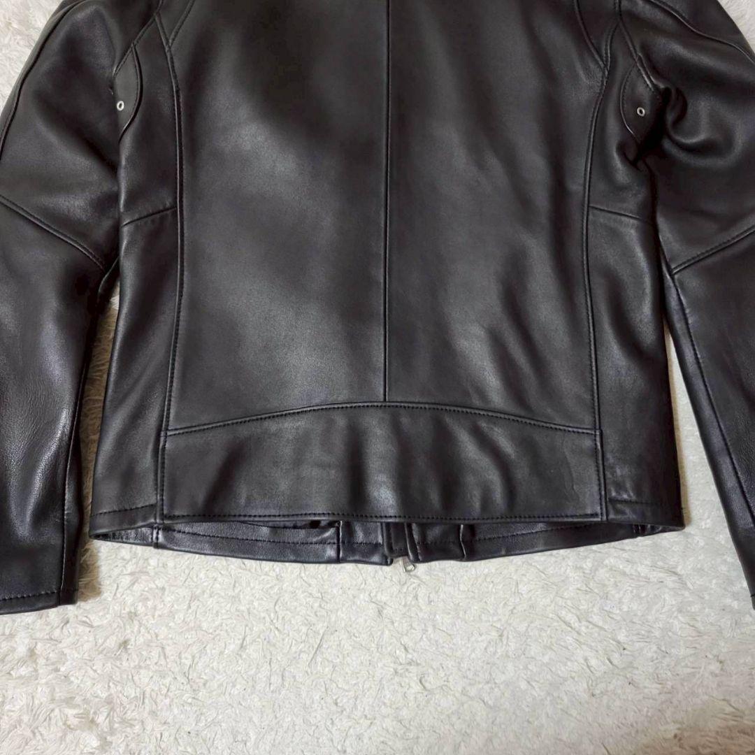 美品✨ ユナイテッドアローズ ラムレザー シングルライダース 羊革 ブラック L