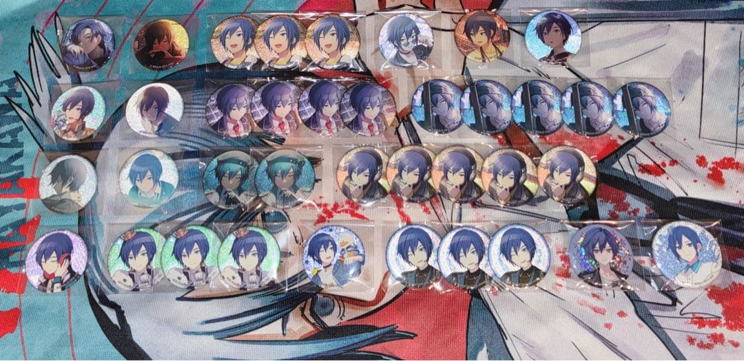 プロセカ プロジェクトセカイ KAITO グリ缶 グリッター缶バッジ 8A