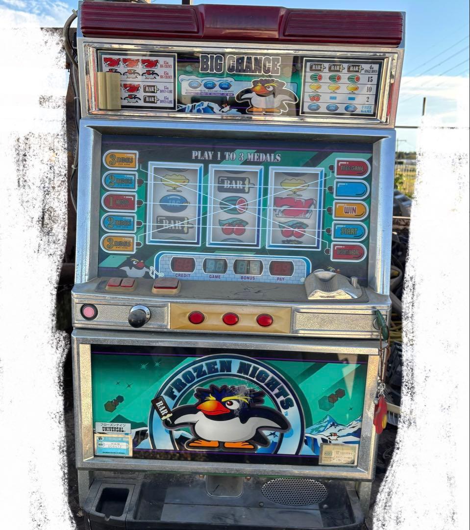 ジャンク品　BIG CHANCE ペンギンスロットマシン