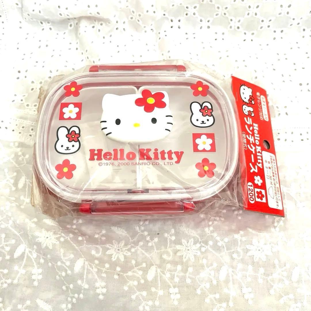 レアデザイン‼️ハローキティ ダイカットフェイスランチボックス 赤