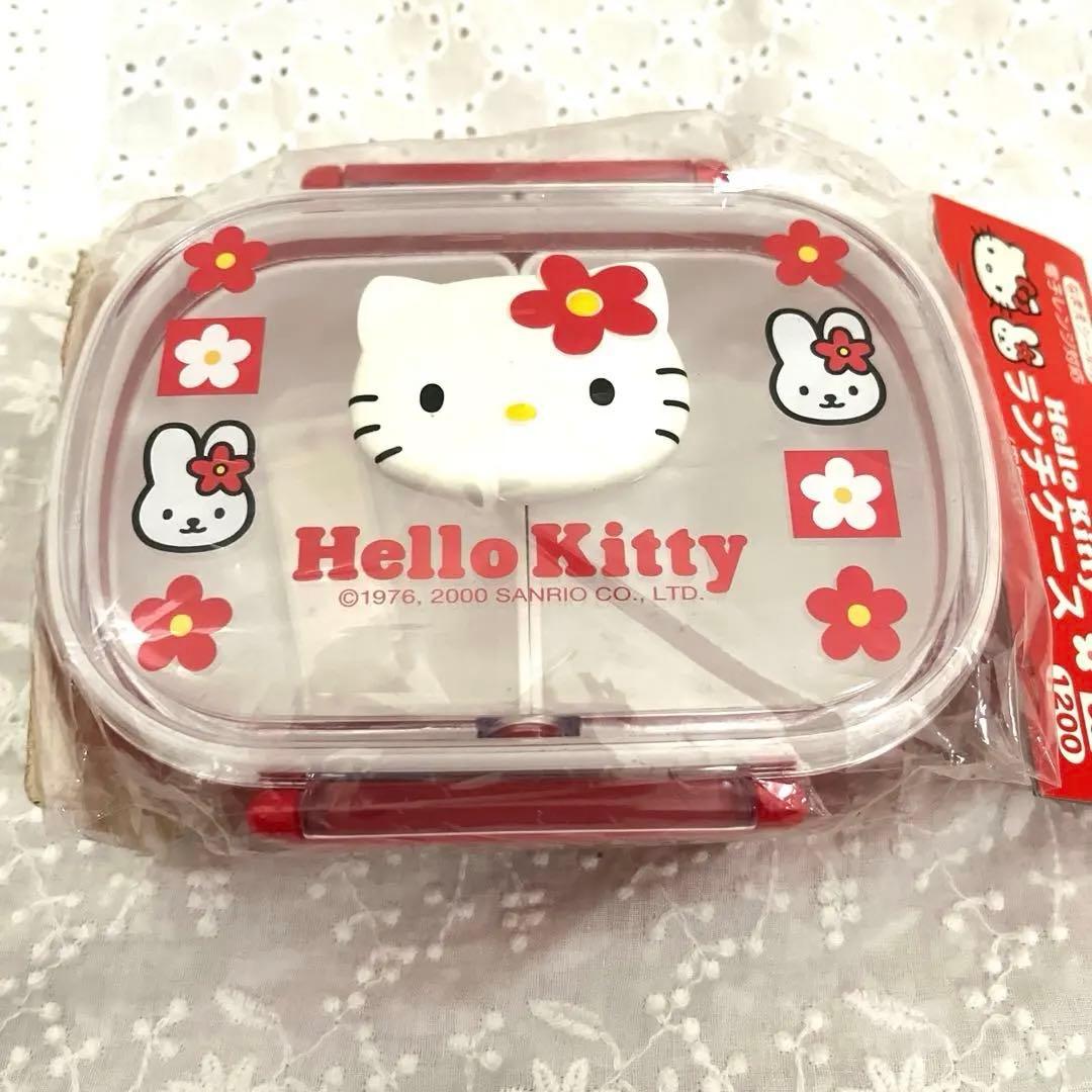 レアデザイン‼️ハローキティ ダイカットフェイスランチボックス 赤