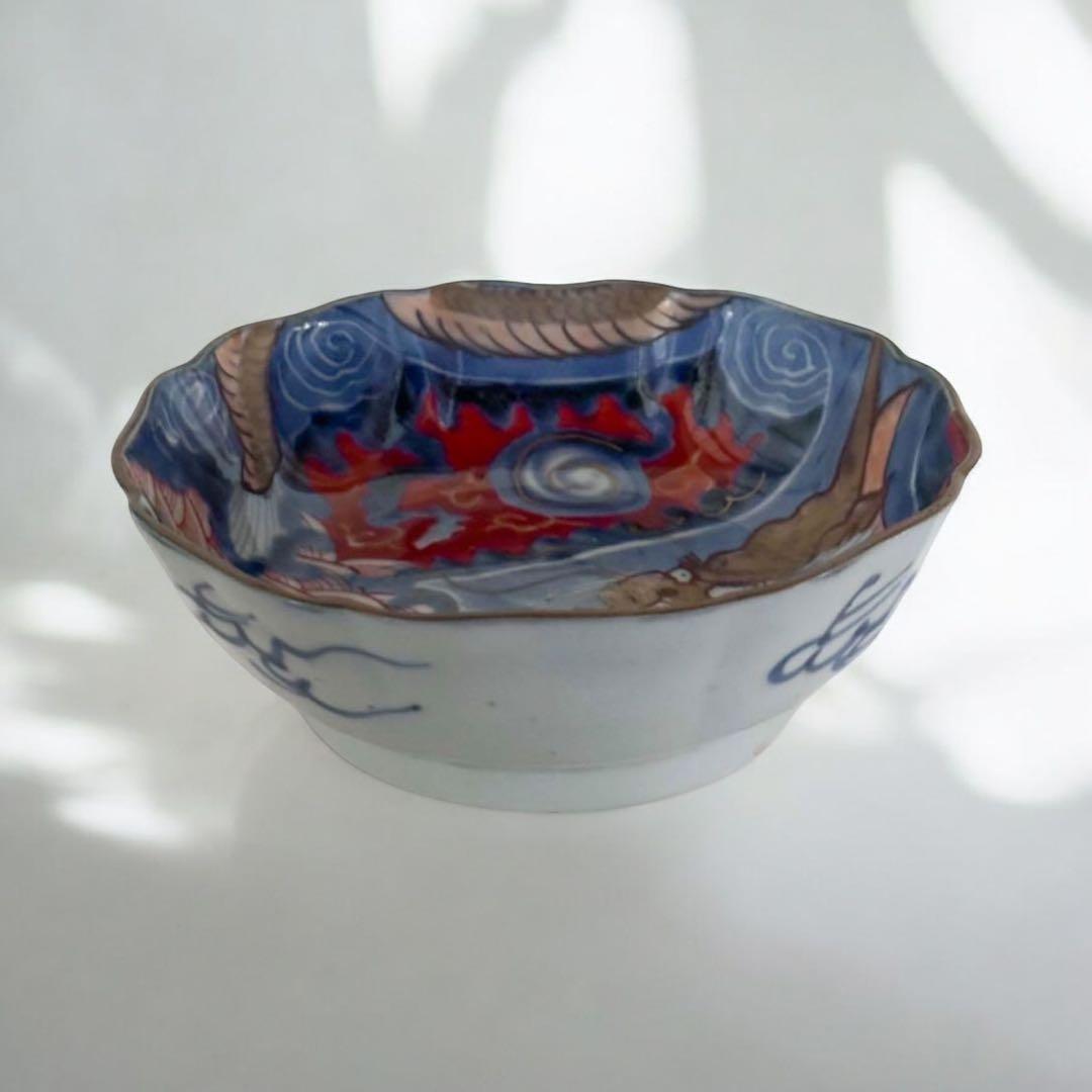 アンティーク 向付 江戸後期 龍　5+2枚