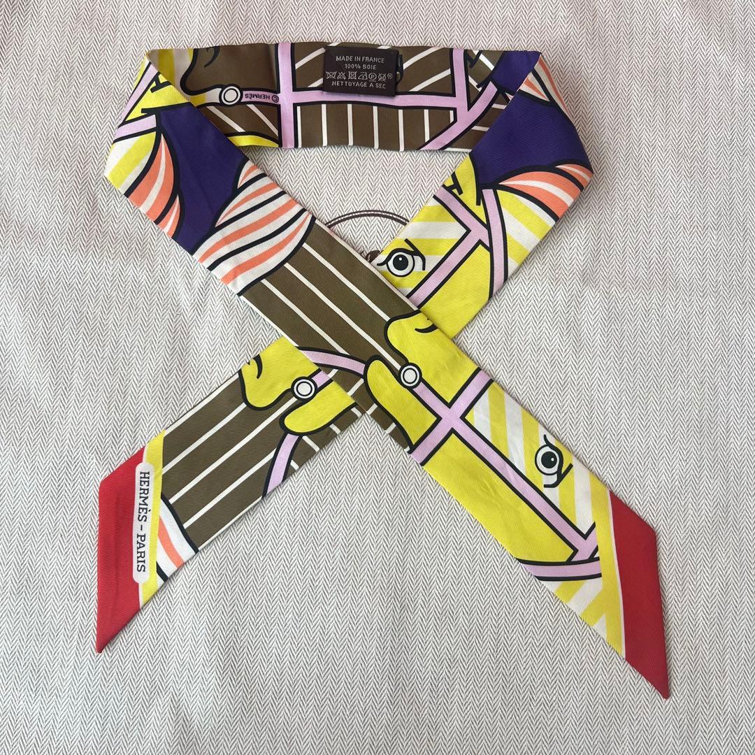 【スカーフ・カデナ付】HERMES ショルダーバッグ　ジプシエール　ブラウン