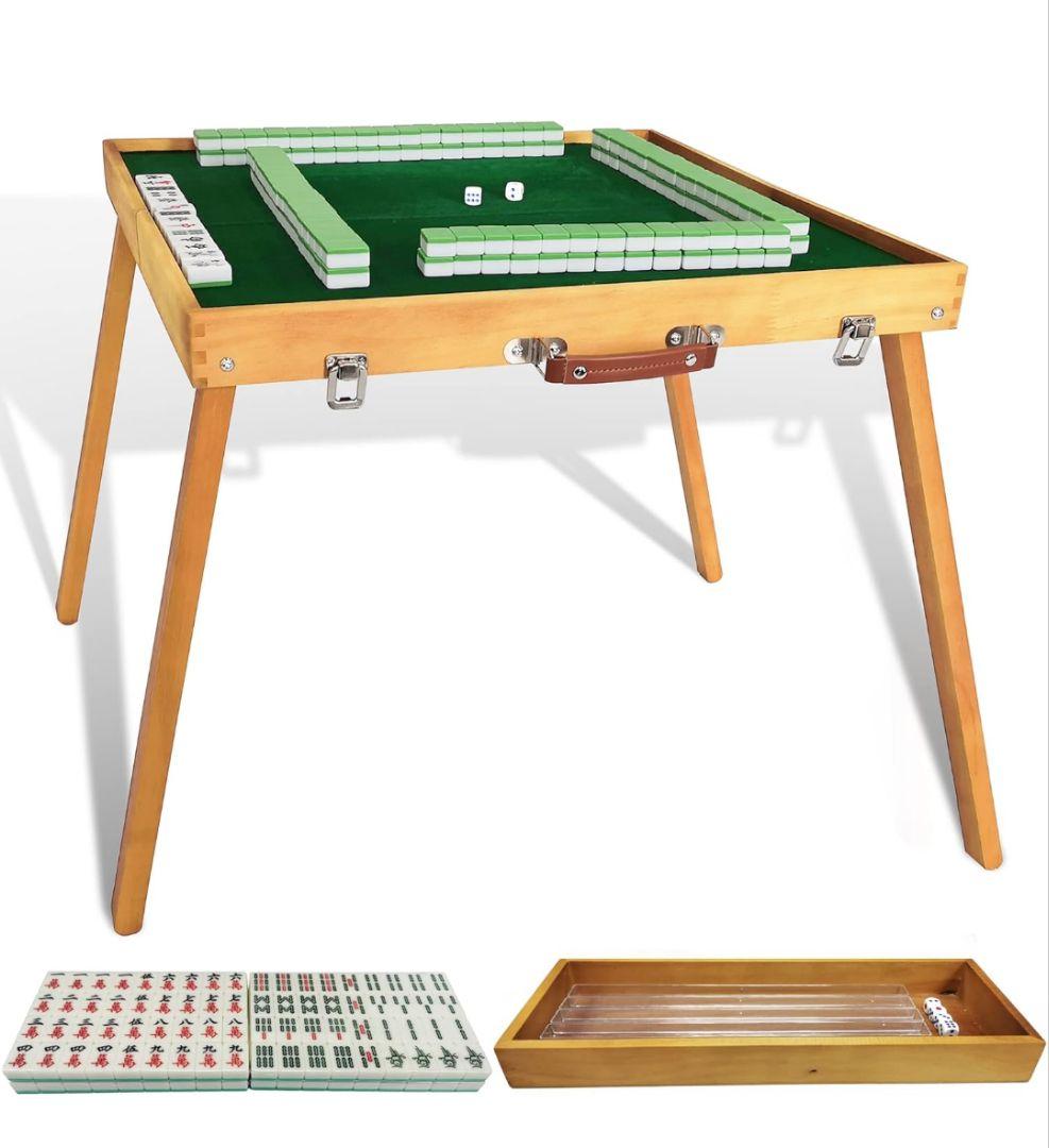 85 新品 麻雀卓 折り畳み式 麻雀牌セット 雀卓 麻雀テーブル 麻雀台 座卓