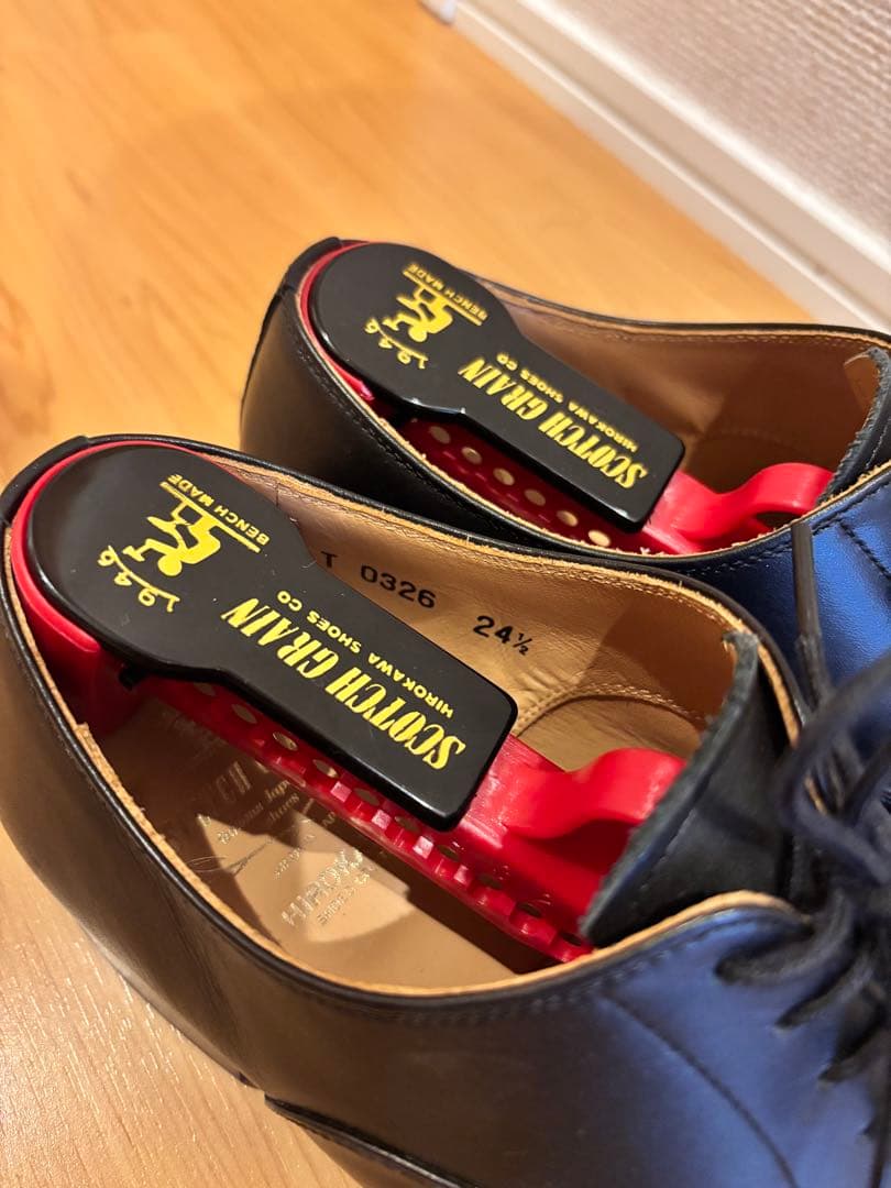 スコッチグレイン　T0326 ストレートチップ　ブラック　24.5㎝