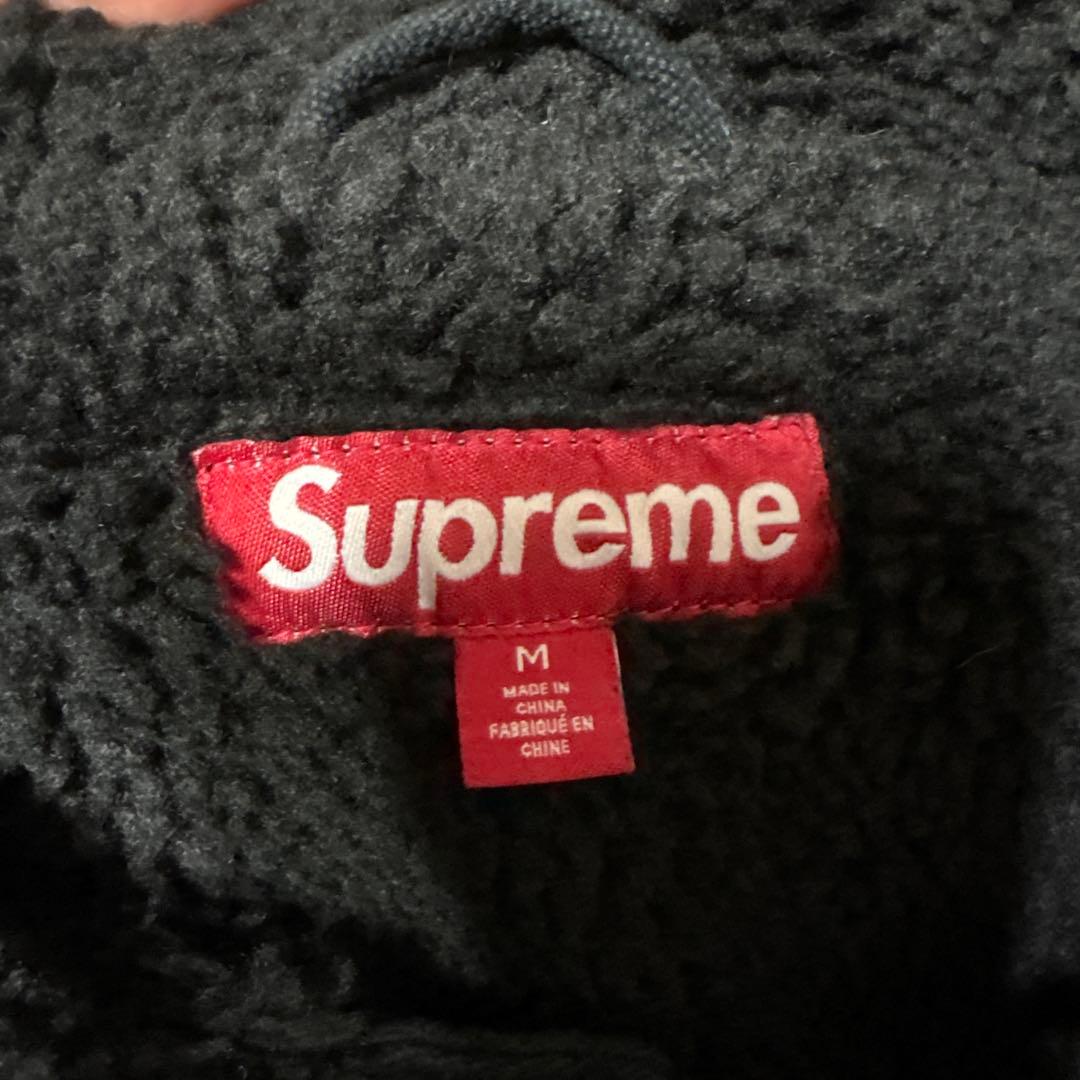 Supreme Faux Shearling Bomber Jacket 黒 M