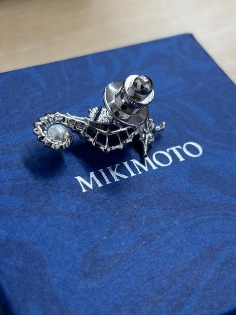 【美品】MIKIMOTO ミキモト　アコヤ真珠　タツノオトシゴ　ブローチ
