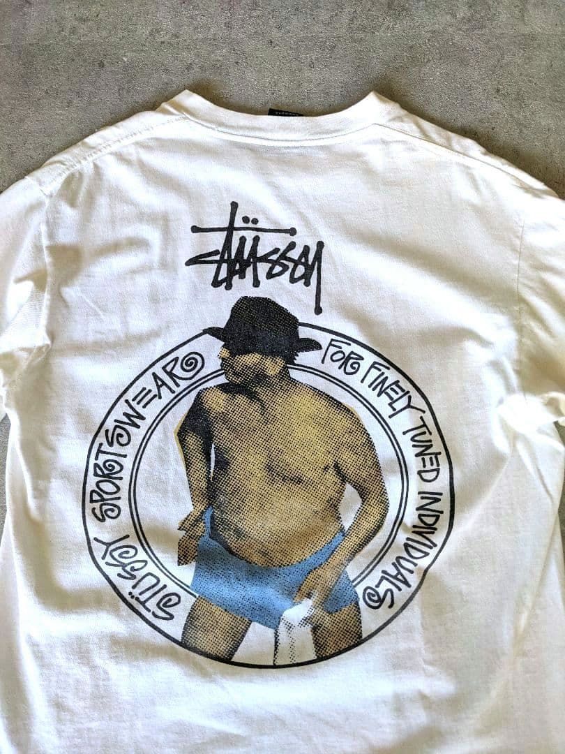 【名作】OLD STUSSY おじさん T SHIRT Ｍ