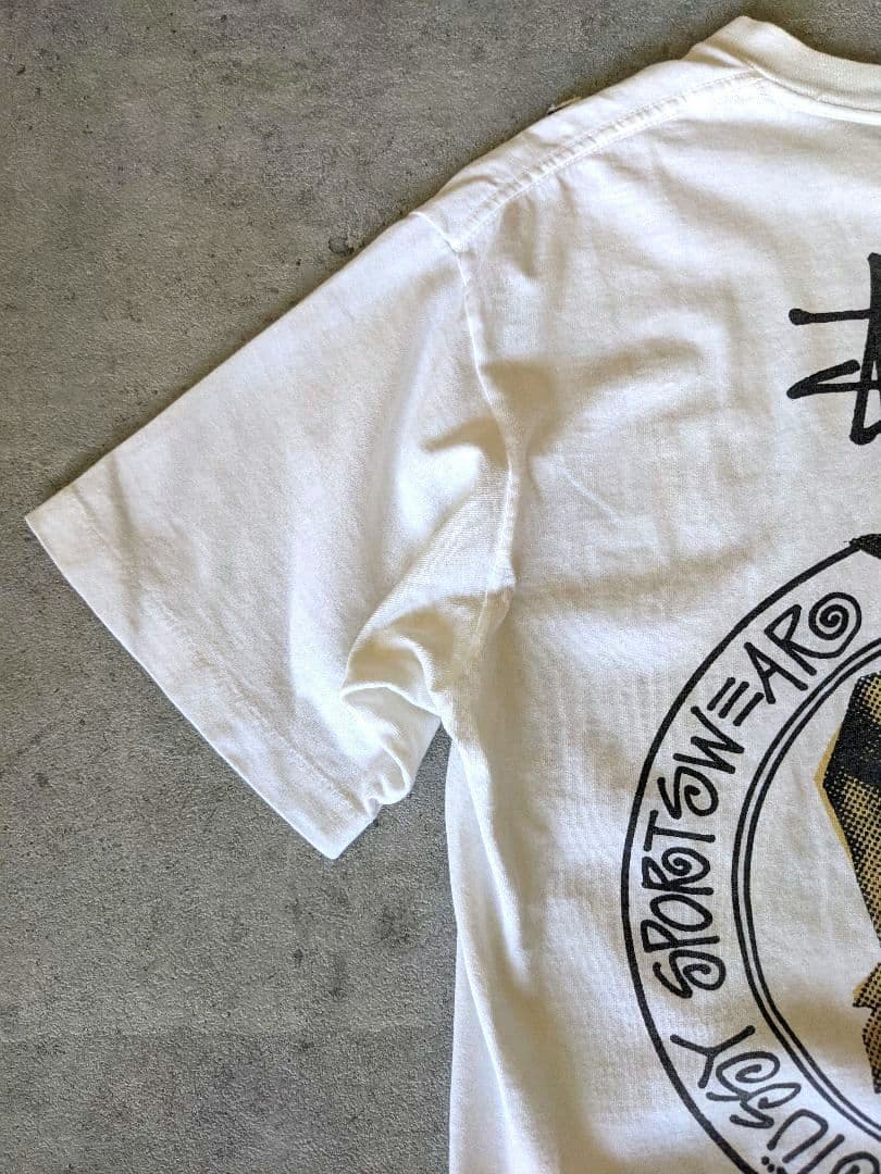 【名作】OLD STUSSY おじさん T SHIRT Ｍ