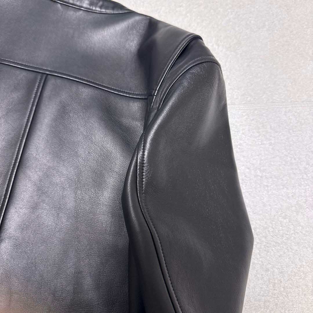 ユナイテッド東京 希少なサイズ4【XL】 ノーカラーシングルライダース