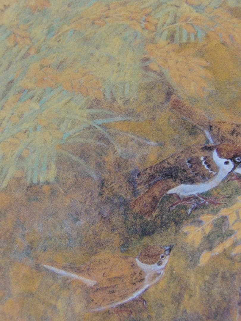 高橋淑子、【秋の宴】、希少な額装用画集より、新品額装付、状態良好