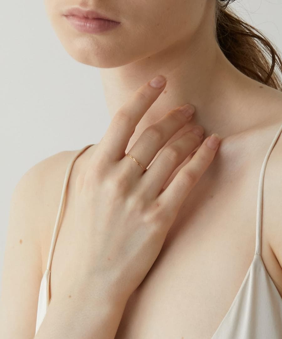 【未使用・限定クロス付】ARTIDA OUD K18 スクリューチェーン リング