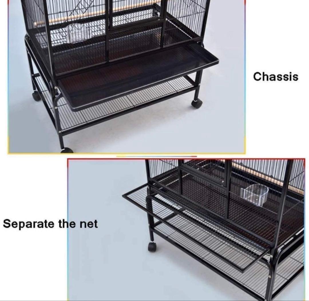 鳥かご 金属製大型のバードケージ オウム、オカメインコ、ラブバード　豪華希少大型