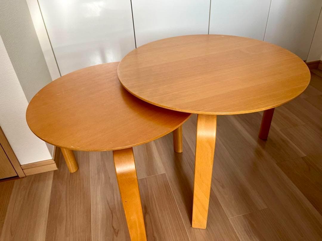 デンマーク Askman Jørgen Møller ビーチ材 ネストテーブル