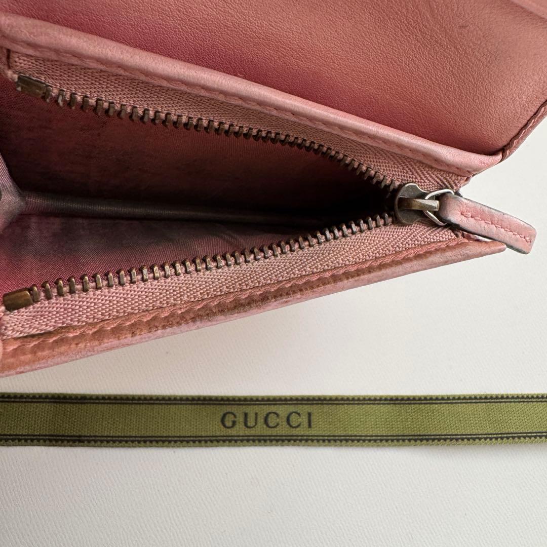 【美品】 GUCCI グッチ マーモント 2つ折り 財布 コンパクト パイソン