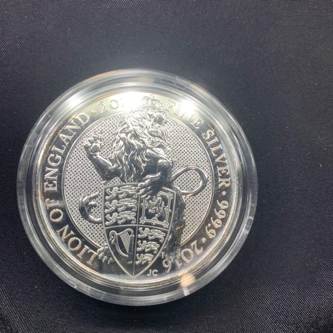 その4　純銀貨 2オンス クイーンズビースト　2016 ライオン・イングランド