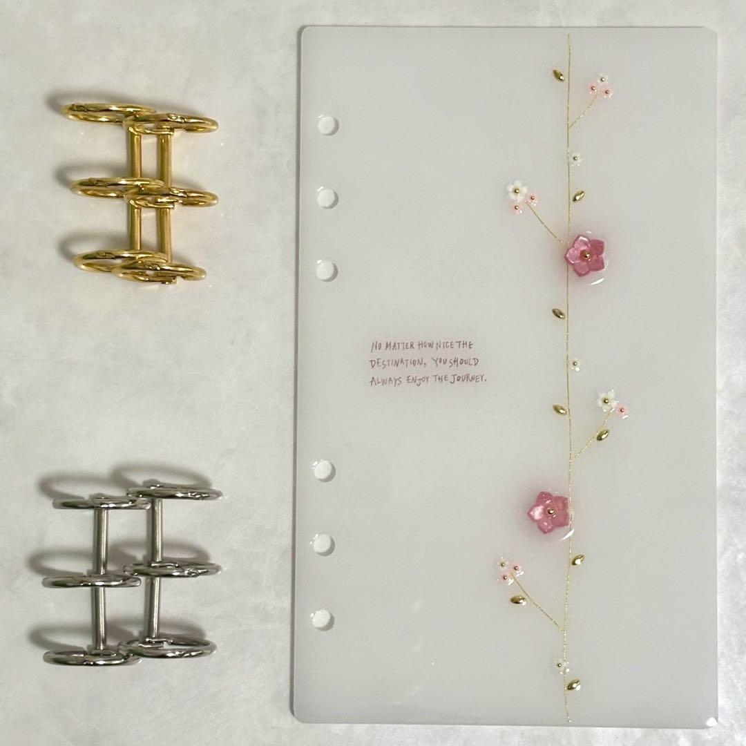 ✨しあん ✨A6 アクリルレジンバインダー　リング付き　韓国　貯金