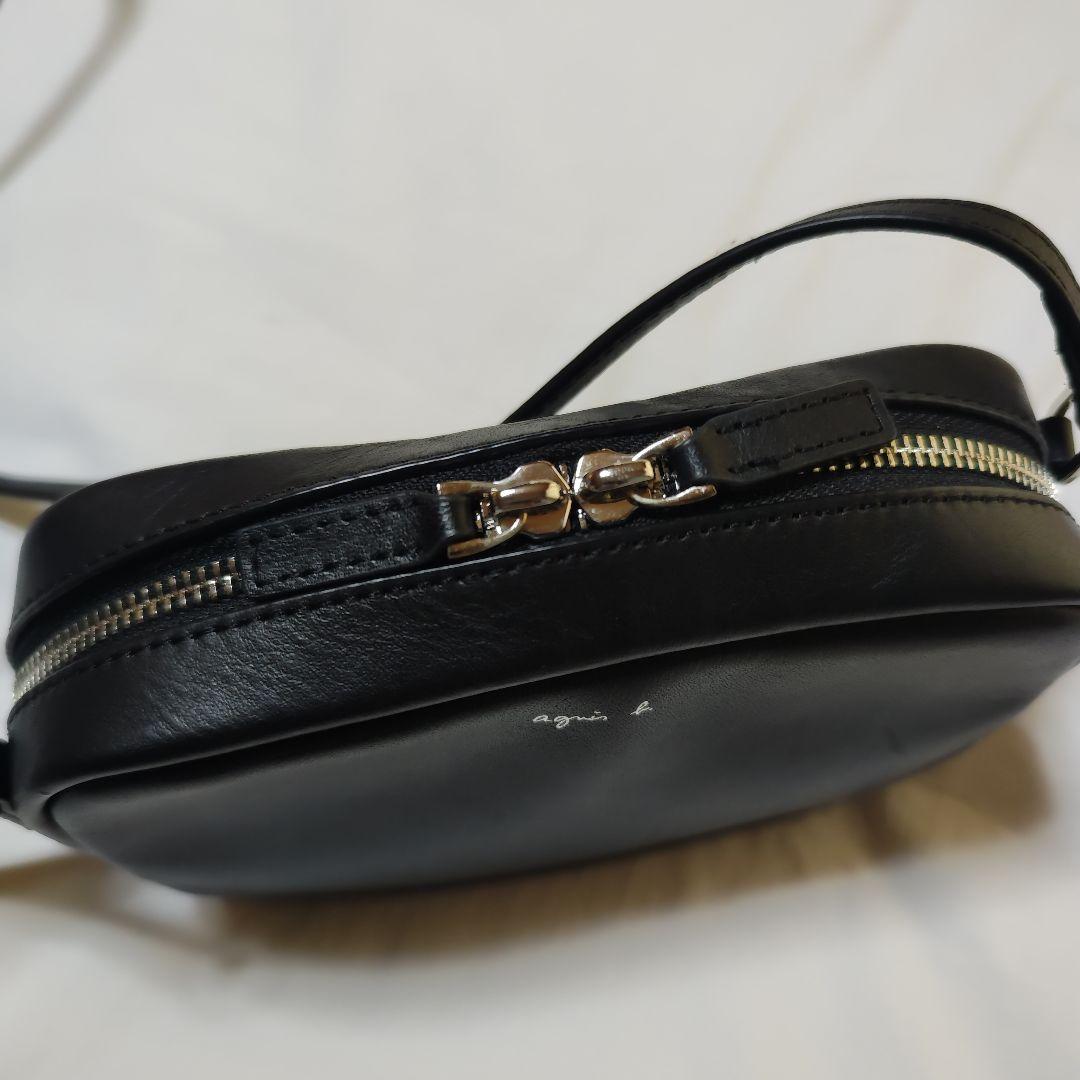 アニエスベー　ポシェット　ブラックレザー