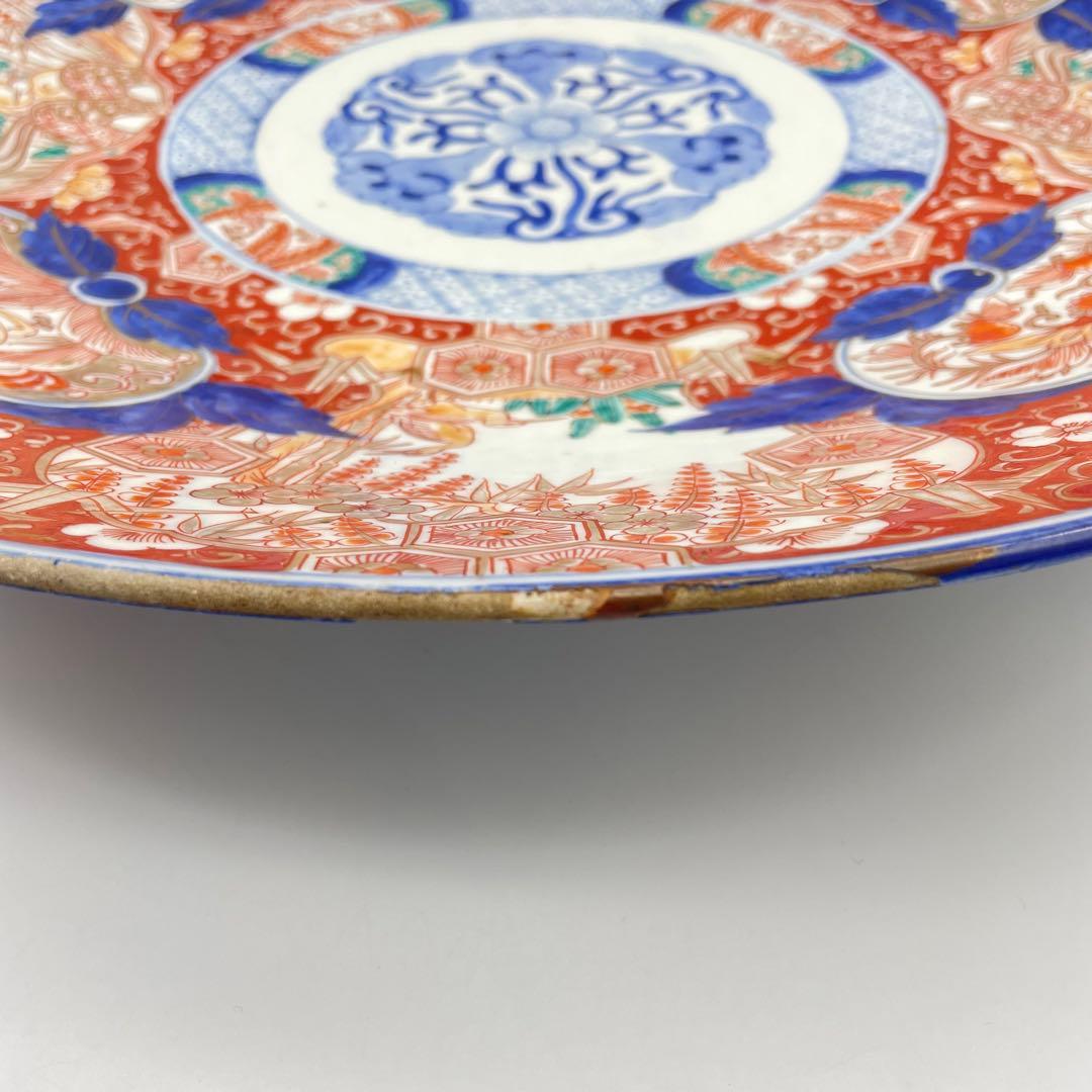古伊万里　色絵大皿　江戸時代　有田焼　46.5cm  アンティーク