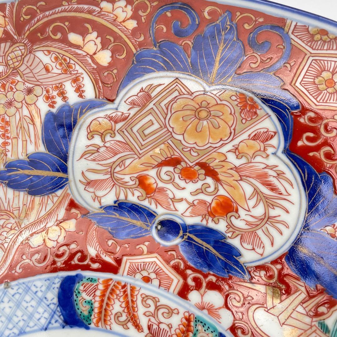 古伊万里　色絵大皿　江戸時代　有田焼　46.5cm  アンティーク