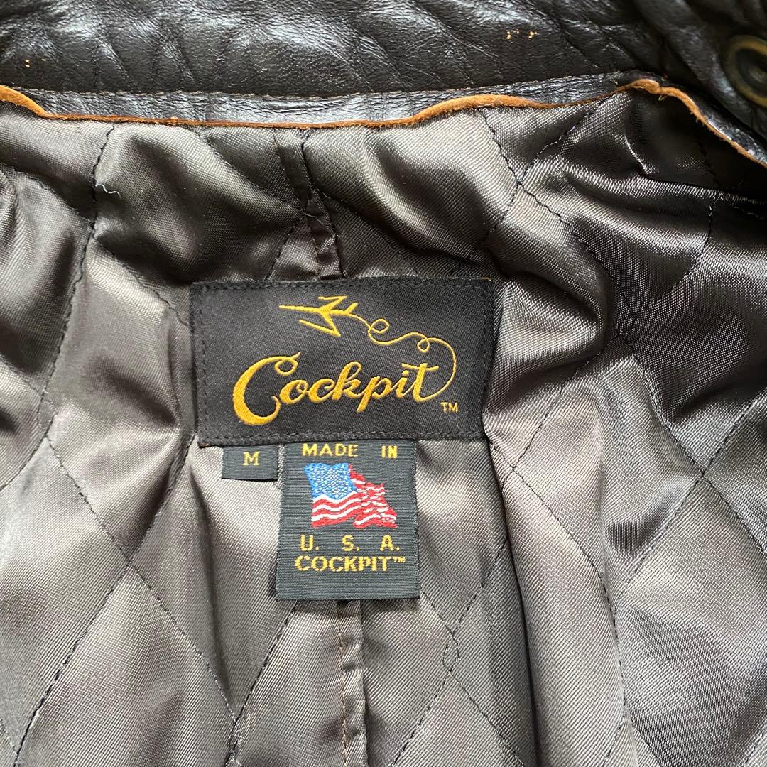 Cookpit シングル　レザージャケット　MADE IN USA M