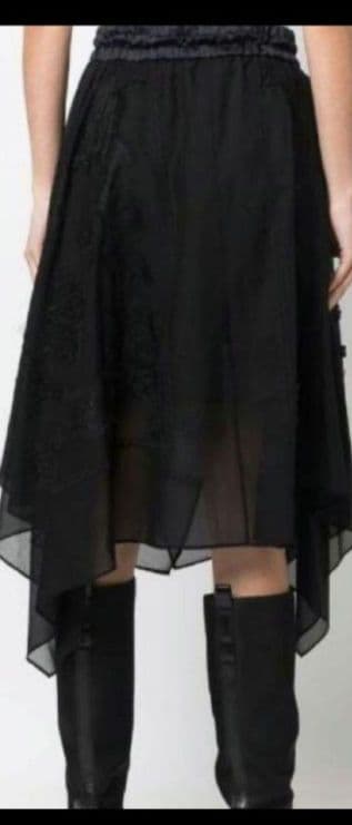 sacai アシメトリー スカート レース