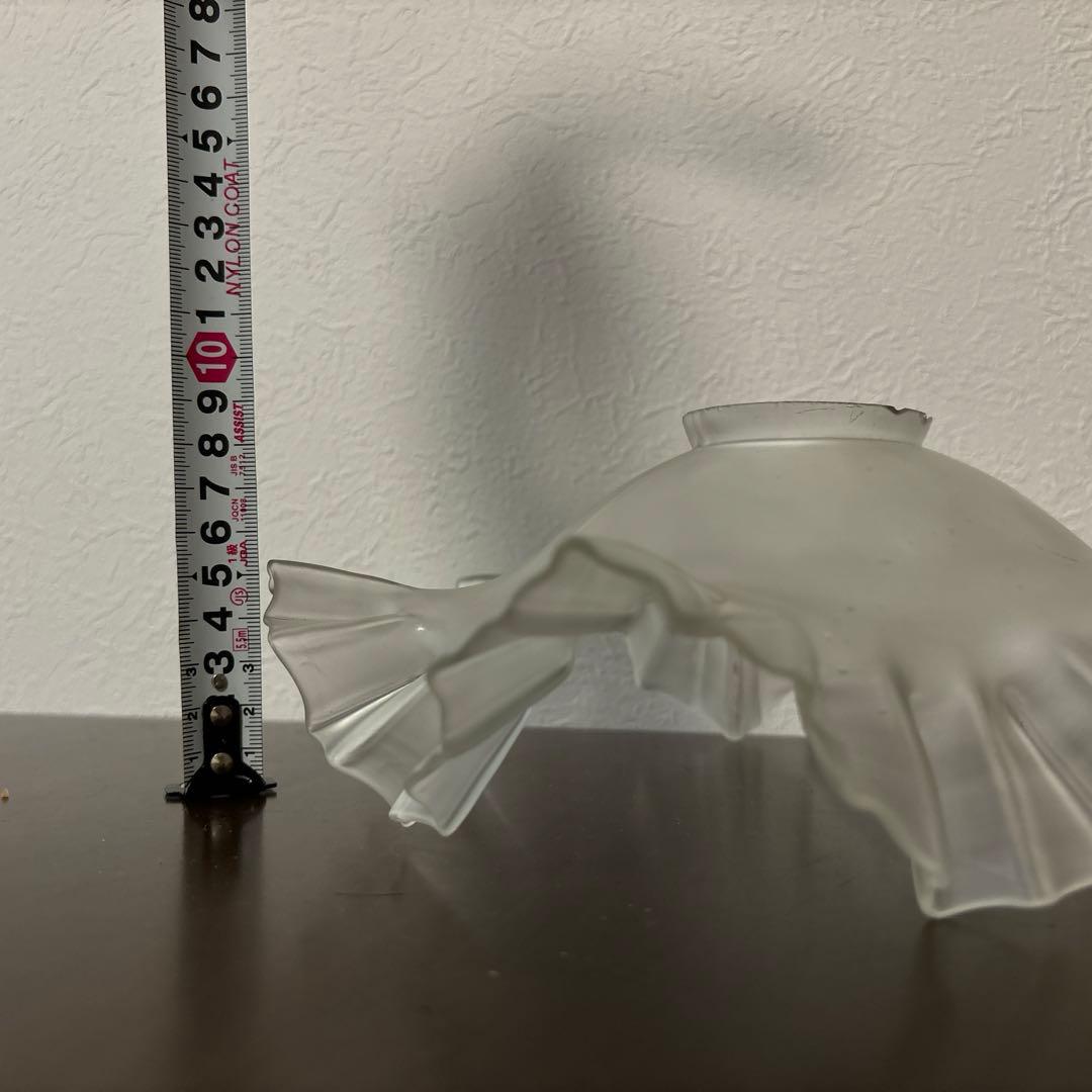 フランスアンティーク　ガラスシェード　ペンダントランプ