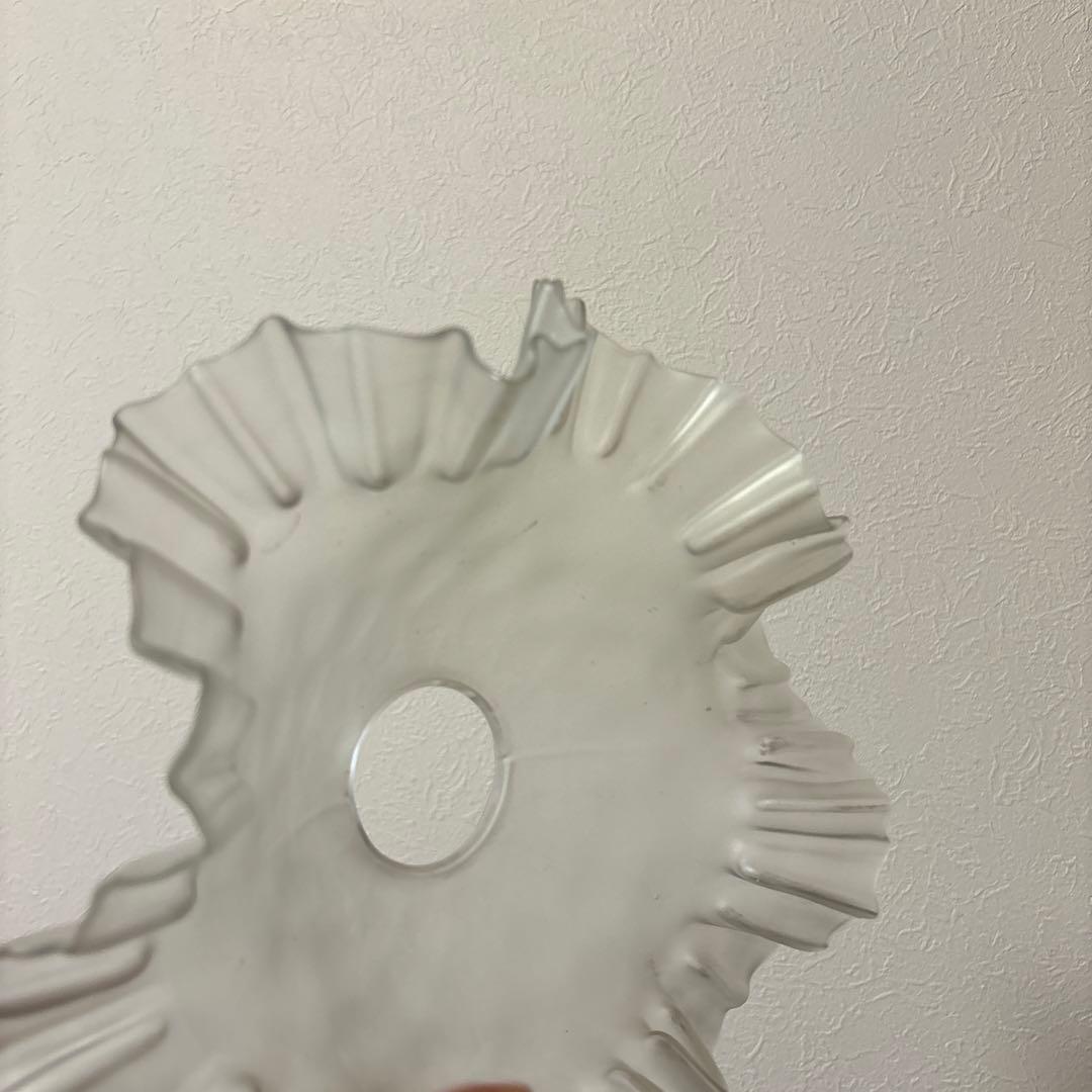 フランスアンティーク　ガラスシェード　ペンダントランプ