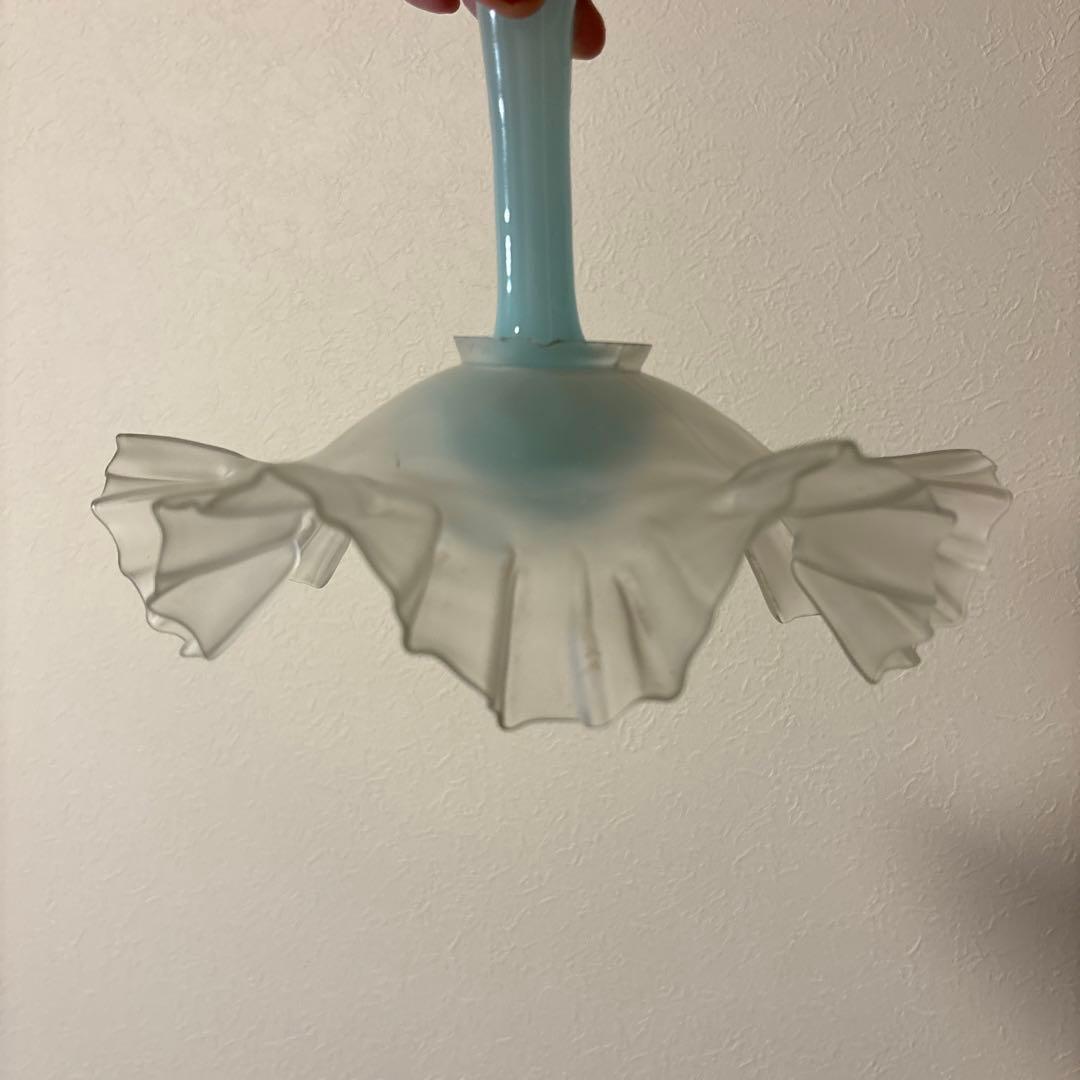 フランスアンティーク　ガラスシェード　ペンダントランプ