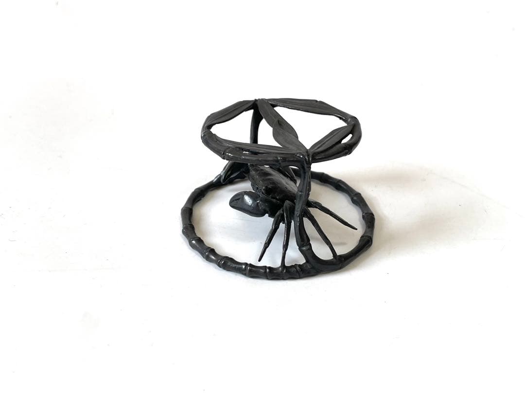 茶道具　蓋置　一ノ瀬宗辰　砂張　笹蟹蓋置　蟹　カニ　蓋置　共箱