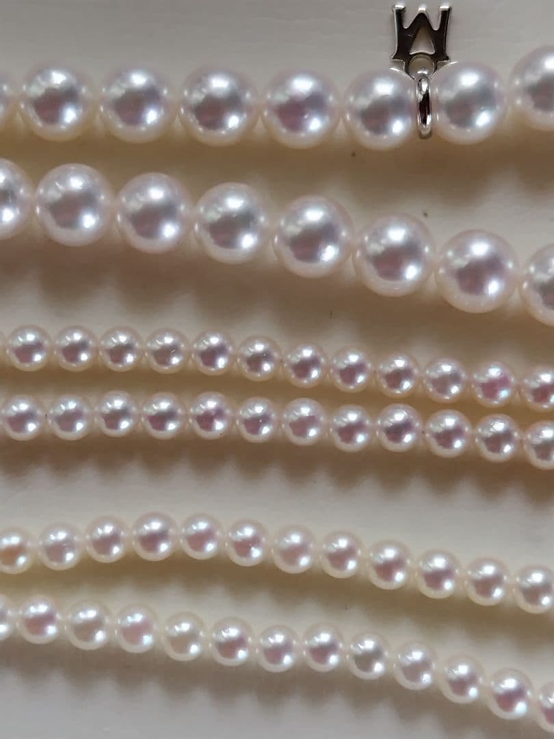 艶照り最高】K18WG マグネットアジャスター あこや真珠ベビーパールネックレス