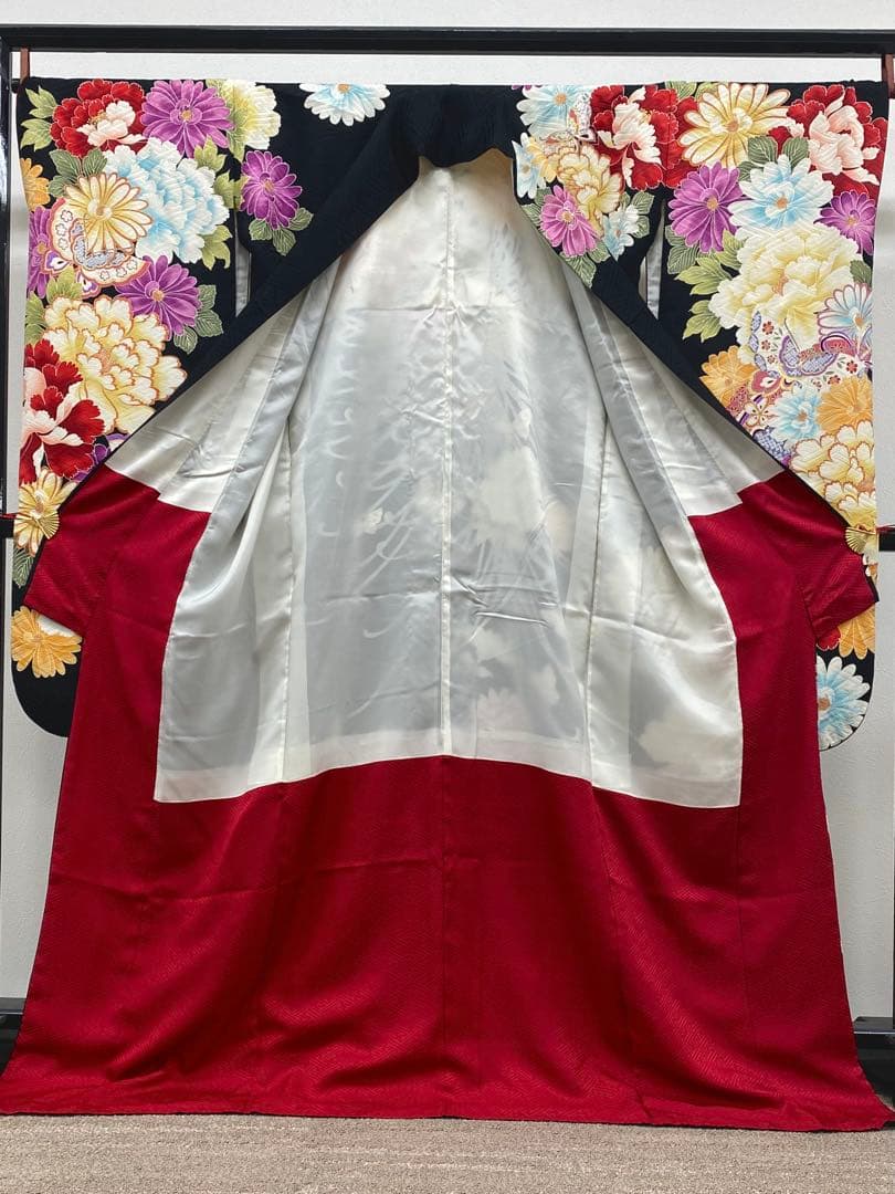 振袖 豪華 型友禅 刺繍 金駒 金彩 紋意匠 身丈172cm