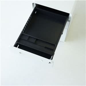 収納 ワゴン 袖机 幅40.8cm ホワイト オールロック式